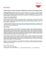 Vermilion Announces Third Quarter 2019 Release Date (CNW Group/Vermilion Energy Inc.)