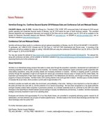 Vermilion Energy Inc. Confirms Second Quarter 2019 Release Date and Conference Call and Webcast Details (CNW Group/Vermilion Energy Inc.)