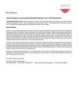 Vermilion Energy Inc. Announces $0.23 CDN Cash Dividend for June 17, 2019 Payment Date (CNW Group/Vermilion Energy Inc.)