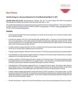 Vermilion Energy Inc. Announces Results for the Three Months Ended March 31, 2019 (CNW Group/Vermilion Energy Inc.)
