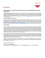 Vermilion Energy Inc. Confirms First Quarter 2019 Release and Annual General Meeting Date and Provides Webcast Details (CNW Group/Vermilion Energy Inc.)