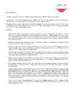Vermilion Energy Inc. Announces Results for the Three and Six Months Ended June 30, 2018 (CNW Group/Vermilion Energy Inc.)