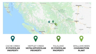 MAP OF PLAN’s BC ASSETS (CNW Group/Progressive Planet Solutions)
