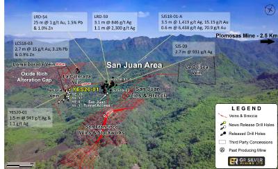 Figure 2: Drone Image of the San Juan Area (looking to the NW) (CNW Group/GR Silver Mining Ltd.)