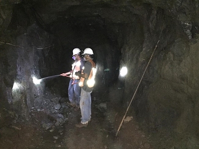 Figure 1: San Marcial Tunnel – (a) Mapping/sampling and (b) Underground Development (CNW Group/GR Silver Mining Ltd.)
