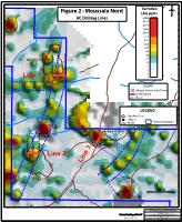 Figure 2: Moussala Nord AC Drilling Lines (CNW Group/RosCan Gold Corporation)