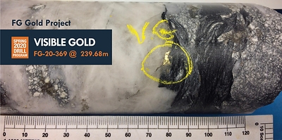 Figure 4 – Sample Visible Gold from Core Logs (CNW Group/Kore Mining)