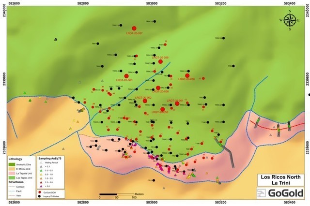 Plan View - La Trini (CNW Group/GoGold Resources Inc.)