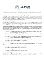 Wallbridge Intersects 19.47 g/t Au over 10.15 metres Continuing Successful Definition Within the Main Gabbro (CNW Group/Wallbridge Mining Company Limited)