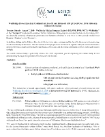 Wallbridge Proves Excellent Continuity at Area 51 and Intersects 5.50 g/t Gold Over 10.96 Metres in Tabasco at Fenelon (CNW Group/Wallbridge Mining Company Limited)