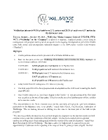 PDF: Wallbridge intersects 98.90 g/t gold over 2.71 metres and 24.30 g/t gold over 6.37 metres in the Habanero zone (CNW Group/Wallbridge Mining Company Limited)