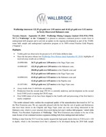 Wallbridge intersects 122.35 g/t gold over 2.95 metres and 41.02 g/t gold over 5.52 metres in Newly Discovered Habanero zone (CNW Group/Wallbridge Mining Company Limited)