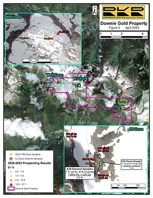 Downie Gold Property Map (CNW Group/Rokmaster Resources Corp.)