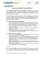 Lundin Gold Reports Q2 2020 Results (CNW Group/Lundin Gold Inc.)