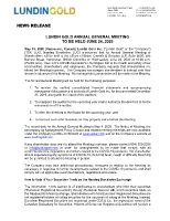 Lundin Gold Annual General Meeting (CNW Group/Lundin Gold Inc.)