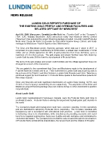 Lundin Gold Reports Purchase of the Existing Gold Prepay and Stream Facilities and Related Offtake by Newcrest (CNW Group/Lundin Gold Inc.)