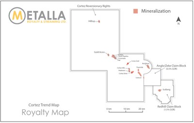 Reversionary Rights Map (CNW Group/Metalla Royalty and Streaming Ltd.)