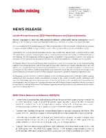 Lundin Mining Announces 2020 Mineral Resource and Reserve Estimates (CNW Group/Lundin Mining Corporation)