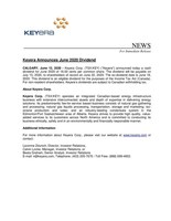 Keyera Announces June 2020 Dividend (CNW Group/Keyera Corp.)