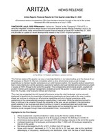 Aritzia Reports Financial Results for First Quarter ended May 31, 2020 (CNW Group/Aritzia Inc.)
