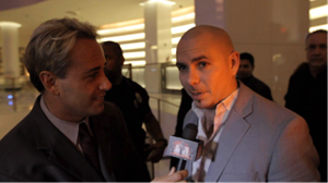 Mike Sherman with Pitbull
