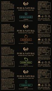 Pure and Natural product labels