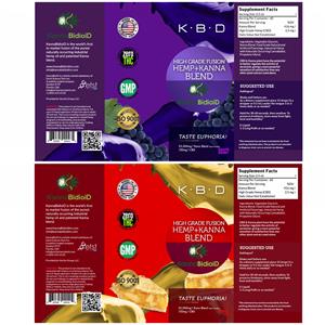 E-liquid/Sublingual High Grade Fusion Hemp+Kanna Blend Grape Berry & Apple Pie flavors