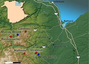 Figure 1: Trevali Projects in the Bathurst Mining Camp (New Brunswick)