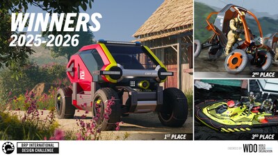 The winners of BRP's 6th International Design Challenge imagined innovative vehicle architectures for an emergency response vehicle (ERV). (CNW Group/BRP Inc.)
