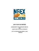NGEx YE2025 Shareholder Report (CNW Group/NGEx Minerals Ltd.)