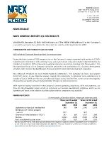 NGEx Minerals Reports Q3 2020 Results (CNW Group/NGEx Minerals Ltd.)