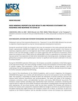 NGEx Minerals Reports Q4 2019 Results and Provides Statement on Readiness and Response to COVID-19 (CNW Group/NGEx Minerals Ltd.)