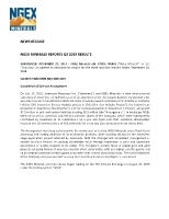 NGEx Minerals Reports Q3 2019 Results (CNW Group/NGEx Minerals Ltd.)