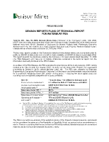 Denison Reports Filing of Technical Report for Waterbury Pea (CNW Group/Denison Mines Corp.)