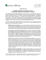 Denison Announces Decision to Adopt Freeze Wall Design for ISR Mining at Phoenix (CNW Group/Denison Mines Corp.)