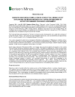 Denison Announces Completion of Conceptual Mining Study Evaluating ISR Mining Method for J Zone and Decision to Initiate Preliminary Economic Assessment (CNW Group/Denison Mines Corp.)