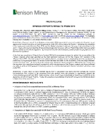 Denison Reports Results from 2019 (CNW Group/Denison Mines Corp.)