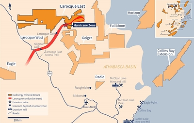 Figure 1 – Larocque East Property Location Map (CNW Group/IsoEnergy Ltd.)
