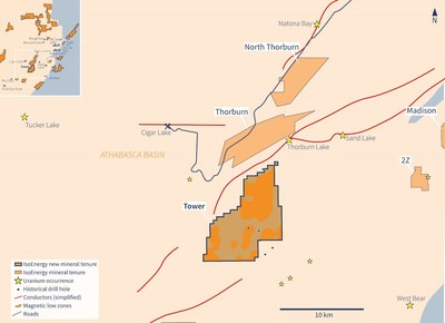 Figure 4 – Tower Property Map (CNW Group/IsoEnergy Ltd.)