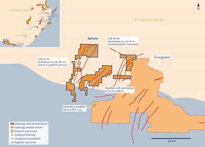 Figure 7 – Spruce Property Map (CNW Group/IsoEnergy Ltd.)