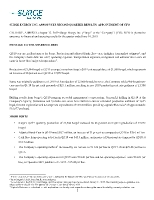 Surge Energy Inc. Announces Second Quarter Results; Appointment of CFO (CNW Group/Surge Energy Inc.)