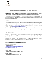 ShaMaran Atrush October Payment Received (CNW Group/ShaMaran Petroleum Corp.)