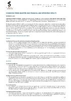 Shamaran Third Quarter 2020 Financial and Operating Results (CNW Group/ShaMaran Petroleum Corp.)