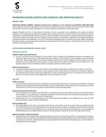 ShaMaran Second Quarter 2020 Financial and Operating Results (CNW Group/ShaMaran Petroleum Corp.)