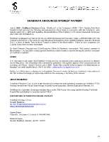 ShaMaran Announces Interest Payment (CNW Group/ShaMaran Petroleum Corp.)