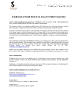 ShaMaran Atrush March Oil Sales Payment Received (CNW Group/ShaMaran Petroleum Corp.)