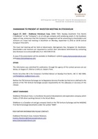 ShaMaran to Present at Investor Meeting in Stockholm (CNW Group/ShaMaran Petroleum Corp.)