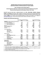 Obsidian Energy's Year End and Q4 2019 Results Release PDF (CNW Group/Obsidian Energy Ltd.)