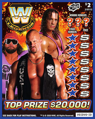 BCLC’s WWE® multi-scene scratch & win tickets (CNW Group/Pollard Banknote Limited)