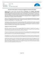 Blue Moon Provides Update on Financing and Engagement of Outside the Box Capital (CNW Group/Blue Moon Metals)